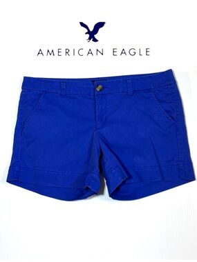 AE American Eagle Outfitters Midi Shorts Royal Blue 14
